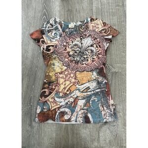 Woman's Daytrip Shirt Size L Artsy Rebel Western Theme